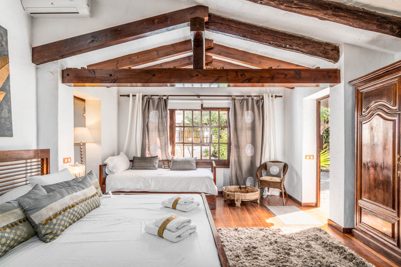 Bedroom on East Wing with access to gardens